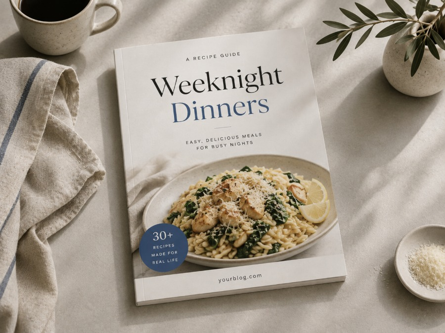 Weeknight Dinners recipe guide cover